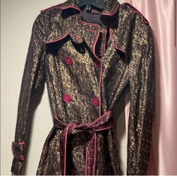 Marc Jacobs Baroque Gold and Purple Trench Coat - Picture 2 of 6